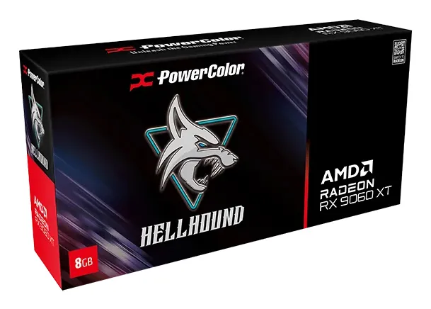 PowerColor Radeon RX 9060 XT Hellhound OC 8GB Graphics Card
